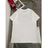 Gucci Women GG Tiger Interlocking G T-Shirt White Cotton Jersey Flower Crewneck Oversize Fit