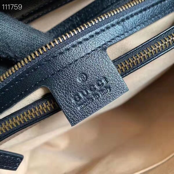 Gucci Women Gucci Diana Medium Tote Bag Double G Black Leather Bamboo Handles (3)