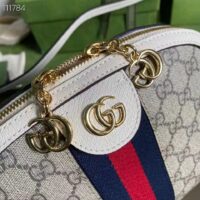 Gucci Women Ophidia GG Small Shoulder Bag Beige GG Supreme Canvas (8)