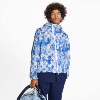 Louis Vuitton LV Men Blue Watercolor Windbreaker 100% Polyamide Indigo Regular Fit (10)