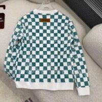 Louis Vuitton LV Men Damier Printed Crewneck Cotton Ocean Classic Sweatshirt Shape (9)