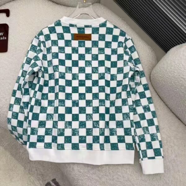 Louis Vuitton LV Men Damier Printed Crewneck Cotton Ocean Classic Sweatshirt Shape (12)