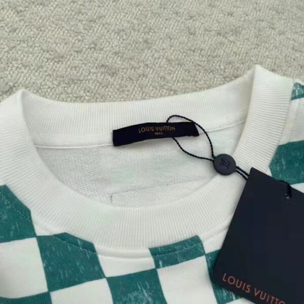 Louis Vuitton LV Men Damier Printed Crewneck Cotton Ocean Classic Sweatshirt Shape (6)