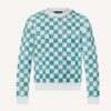 Louis Vuitton LV Men Damier Printed Crewneck Cotton Ocean Classic Sweatshirt Shape