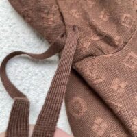 Louis Vuitton LV Men Monogram Hoodie Wool Polyester Brown Slightly Loose Fit (11)