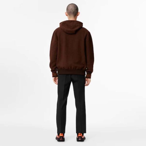 Louis Vuitton LV Men Monogram Hoodie Wool Polyester Brown Slightly Loose Fit (15)