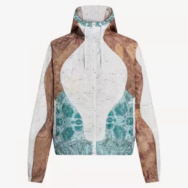 Louis Vuitton LV Men Monogram Marble Windbreaker 100% Polyamide Blue Regular Fit (10)
