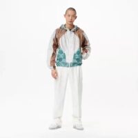 Louis Vuitton LV Men Monogram Marble Windbreaker 100% Polyamide Blue Regular Fit (10)