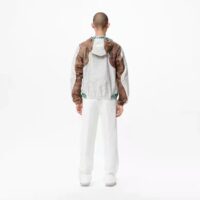Louis Vuitton LV Men Monogram Marble Windbreaker 100% Polyamide Blue Regular Fit (10)