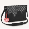 Louis Vuitton LV Unisex Besace Tokyo Black Monogram Denim Taurillon Leather