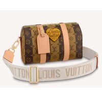 Louis Vuitton LV Unisex City Keepall Bag Monogram Stripes Brown Coated Canvas (1)