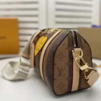 Louis Vuitton LV Unisex City Keepall Bag Monogram Stripes Brown Coated Canvas (1)