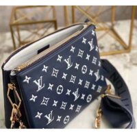 Louis Vuitton LV Unisex Coussin PM Handbag Navy Blue Denim-Printed Lambskin (6)