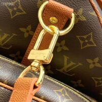 Louis Vuitton LV Unisex Keepall Trio Pocket Travel Bag Brown Monogram Canvas (9)