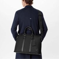 Louis Vuitton LV Unisex Lock It Tote bag Black Grained Calf Cowhide Leather (1)