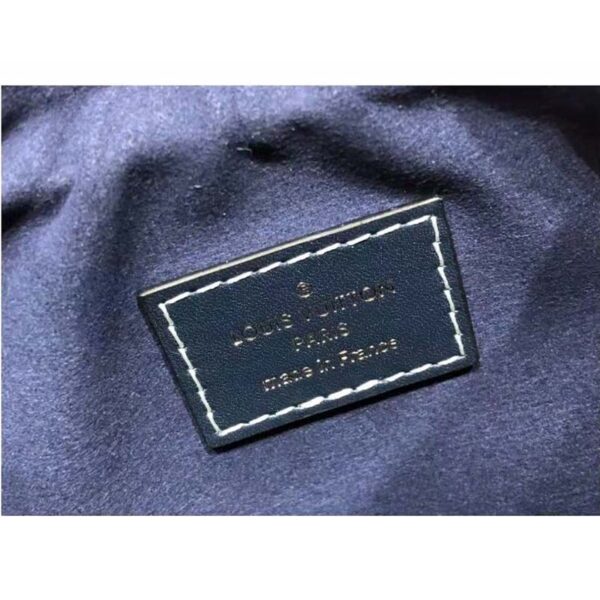 Louis Vuitton LV Women Half-Moon Loop Baguette Handbag Navy Blue Denim Jacquard