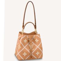 Louis Vuitton LV Women NéoNoé MM Bucket Bag Orange Embroidered Embossed Grained Cowhide (4)