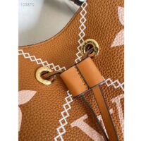 Louis Vuitton LV Women NéoNoé MM Bucket Bag Orange Embroidered Embossed Grained Cowhide (4)