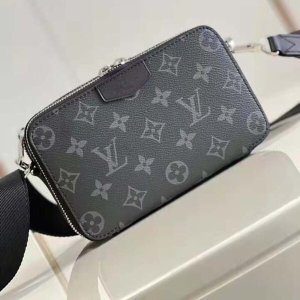 Louis Vuitton LV Unisex Alpha Wearable Wallet Monogram Eclipse Coated Canvas Cowhide (1)