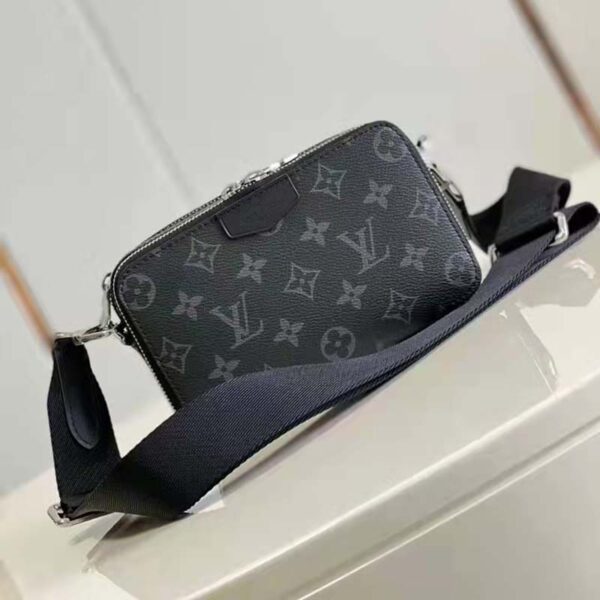 Louis Vuitton LV Unisex Alpha Wearable Wallet Monogram Eclipse Coated Canvas Cowhide (2)