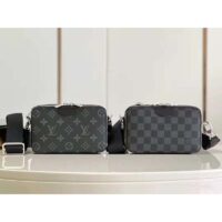 Louis Vuitton LV Unisex Alpha Wearable Wallet Monogram Eclipse Coated Canvas Cowhide (9)