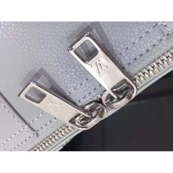 Louis Vuitton LV Unisex City Keepall Bag Gray Aerogram Cowhide Leather Textile Lining (1)