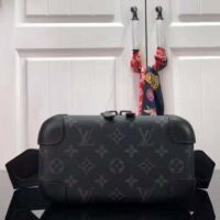 Louis Vuitton LV Unisex Horizon Clutch Black Monogram Eclipse Coated Canvas Textile Cowhide (11)