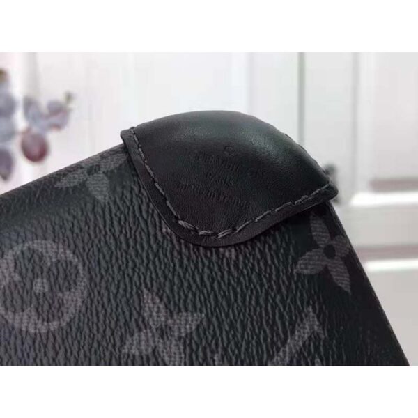 Louis Vuitton LV Unisex Horizon Clutch Black Monogram Eclipse Coated Canvas Textile Cowhide (8)