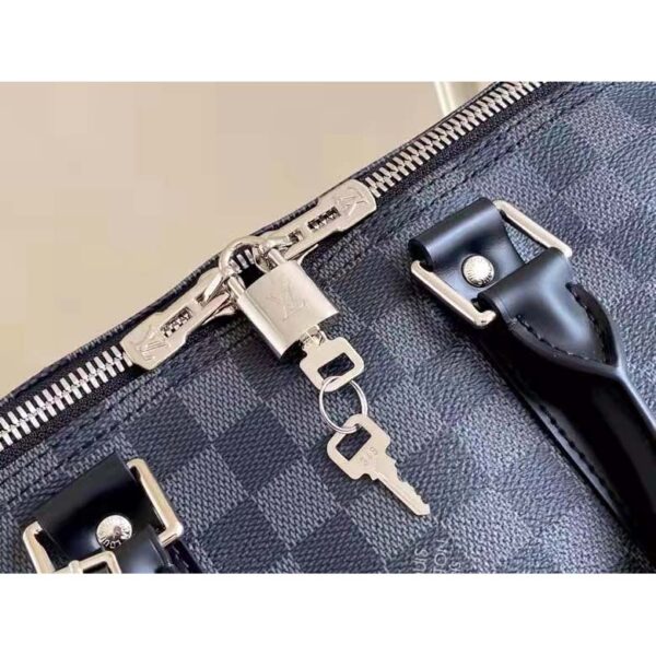 Louis Vuitton LV Unisex Keepall Bandoulière 45 Travel Bag Grey Damier Graphite Canvas (2)