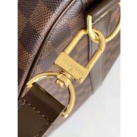 Louis Vuitton LV Unisex Keepall Bandoulière 55 Brown Coated Canvas Cowhide Leather (13)