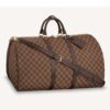 Louis Vuitton LV Unisex Keepall Bandoulière 55 Brown Coated Canvas Cowhide Leather