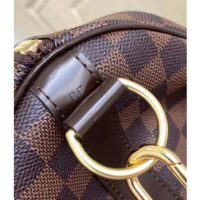 Louis Vuitton LV Unisex Keepall Bandoulière 55 Brown Coated Canvas Cowhide Leather (13)