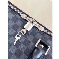 Louis Vuitton LV Unisex Keepall Bandoulière 55 Travel Bag Grey Damier Graphite Canvas (16)