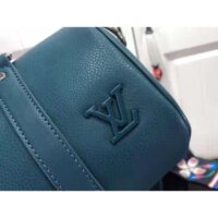 Louis Vuitton LV Unisex Keepall XS Blue Aerogram Cowhide Leather Textile Lining (1)