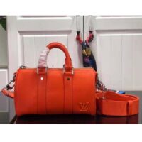 Louis Vuitton LV Unisex Keepall XS Orange Aerogram Cowhide Leather Textile Lining (1)