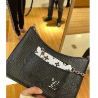 Louis Vuitton LV Unisex Marelle Handbag Quartz Black Epi Grained Cowhide Canvas (1)