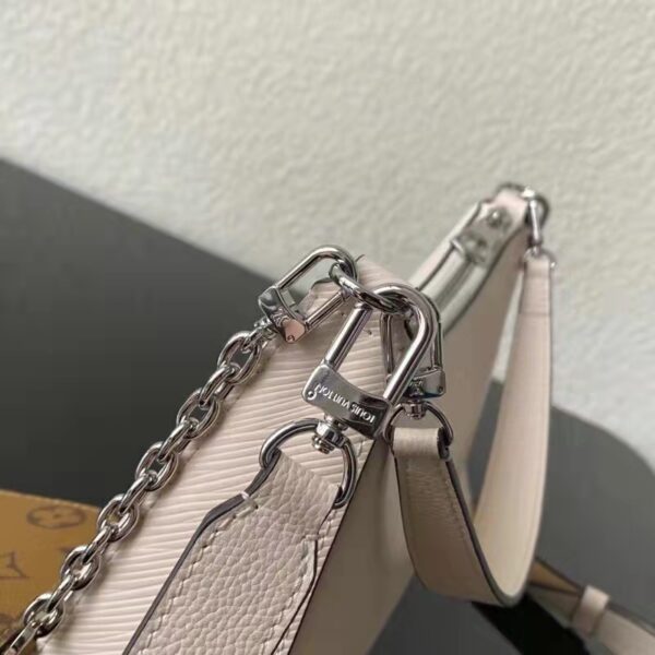 Louis Vuitton LV Unisex Marelle Handbag Quartz White Epi Grained Cowhide Canvas (13)