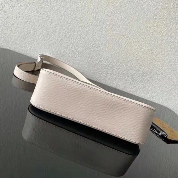 Louis Vuitton LV Unisex Marelle Handbag Quartz White Epi Grained Cowhide Canvas (14)