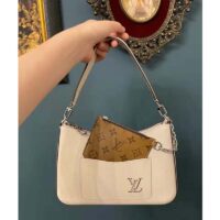 Louis Vuitton LV Unisex Marelle Handbag Quartz White Epi Grained Cowhide Canvas