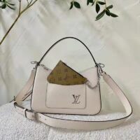 Louis Vuitton LV Unisex Marelle Handbag Quartz White Epi Grained Cowhide Canvas