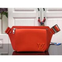 Louis Vuitton LV Unisex New Sling Aerogram Slingbag Orange Aerogram Cowhide Leather (9)