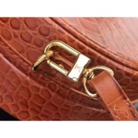 Louis Vuitton LV Unisex Petite Boite Chapeau Orange Matte Alligator Leather (1)