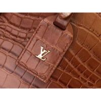 Louis Vuitton LV Unisex Petite Boite Chapeau Orange Matte Alligator Leather (1)