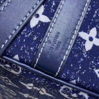 Louis Vuitton LV Unisex Speedy Bandoulière 25 Handbag Navy Blue Denim Jacquard Calfskin (11)