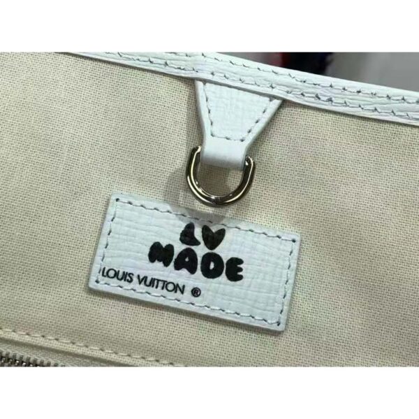 Louis Vuitton LV Unisex Tote Journey White Cowhide Leather Textile Lining (8)