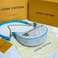 Louis Vuitton LV Women Loop Ecru Blue Since 1854 Jacquard Textile Cowhide Leather (1)