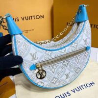 Louis Vuitton LV Women Loop Ecru Blue Since 1854 Jacquard Textile Cowhide Leather (1)