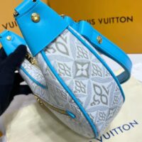 Louis Vuitton LV Women Loop Ecru Blue Since 1854 Jacquard Textile Cowhide Leather (1)