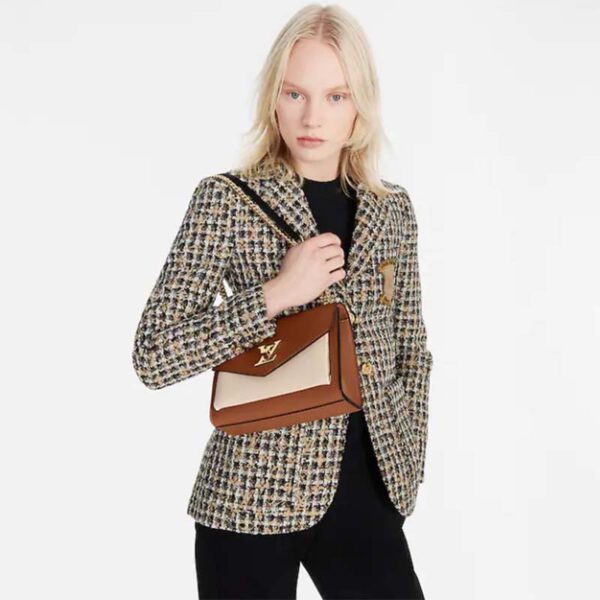 Louis Vuitton LV Women Mylockme Chain Bag Chataigne Brown Soft Grained Calfskin (4)