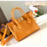 Louis Vuitton LV Women On My Side PM Handbag Orange Monogram Coated Canvas Calf (1)